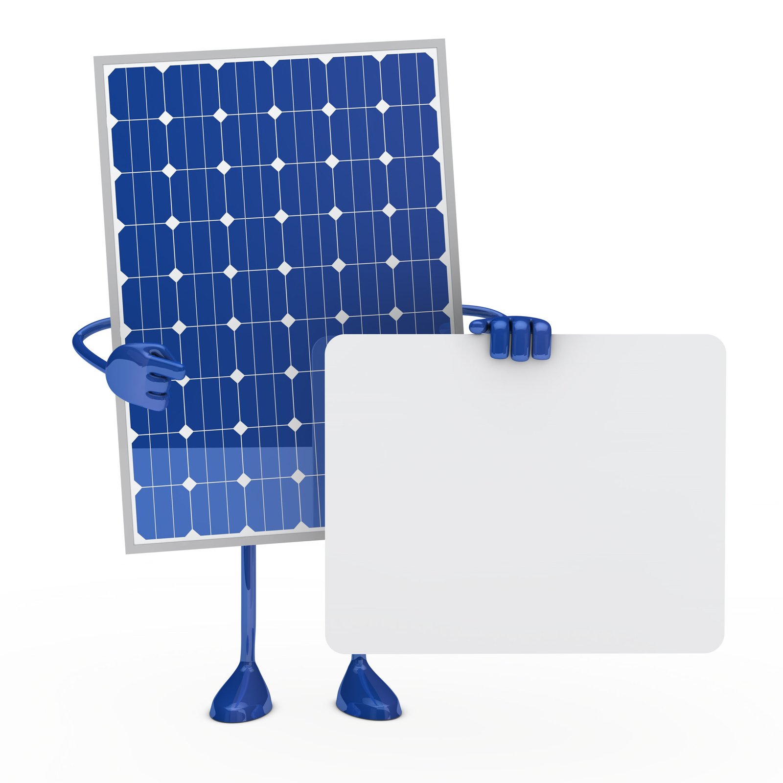 blue solar panel figure